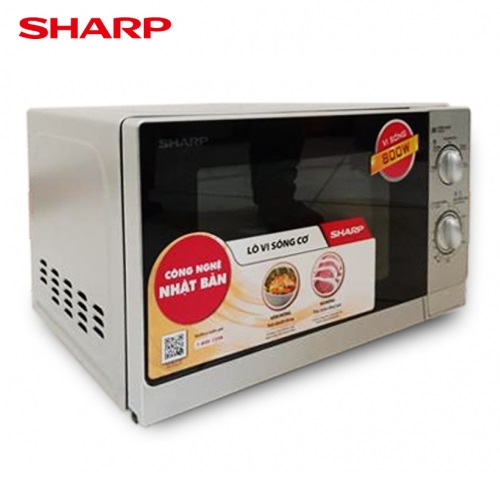 Lò vi sóng Sharp R-202VN-S, Dung tích 20 Lít, Công suất 800W - Hàng chính hãng