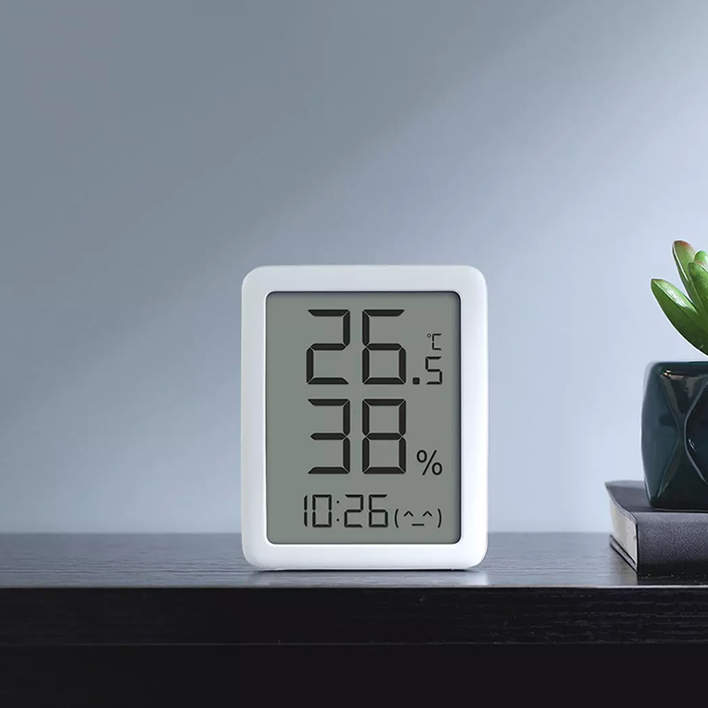 Nhiệt Kế Miaomiaoce Máy Đo Độ Ẩm Màn Hình LCD 3.5 Inch Kỹ Thuật Số Hiển Thị Thời Gian Nhiệt Độ Độ Ẩm 24H Cảm Biến Trong Nhà