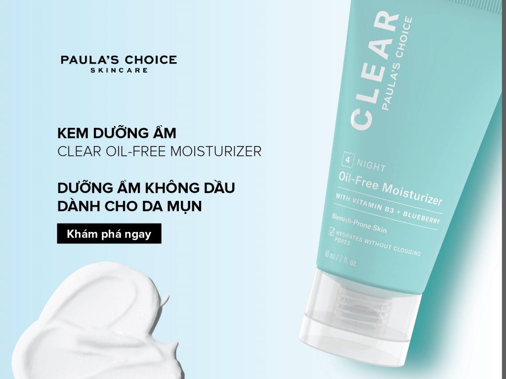 Kem dưỡng không chứa dầu Paula's Choice clear oil - free moisturizer 60ml TẶNG set mặt nạ Sexylook (Nhập khẩu)