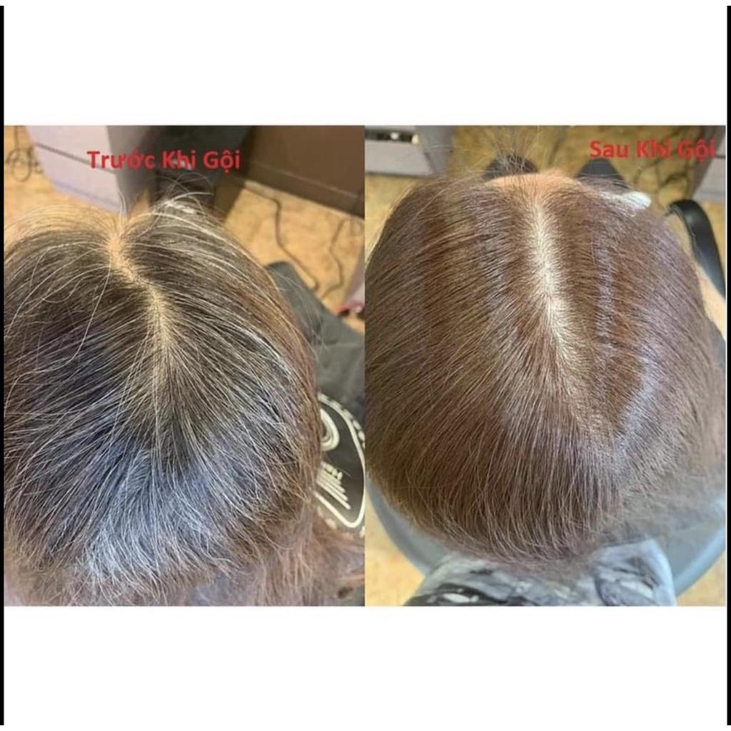 Dầu gội phủ bạc sin hair gói dùng thử phủ đen nâu tóc tự nhiên nhân sâm