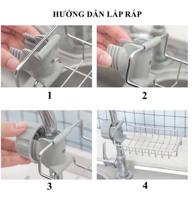 Kệ Inox 304 Để Dụng Cụ Rửa Chén Bát Cạnh Vòi Rửa Tiện Lợi Homepower