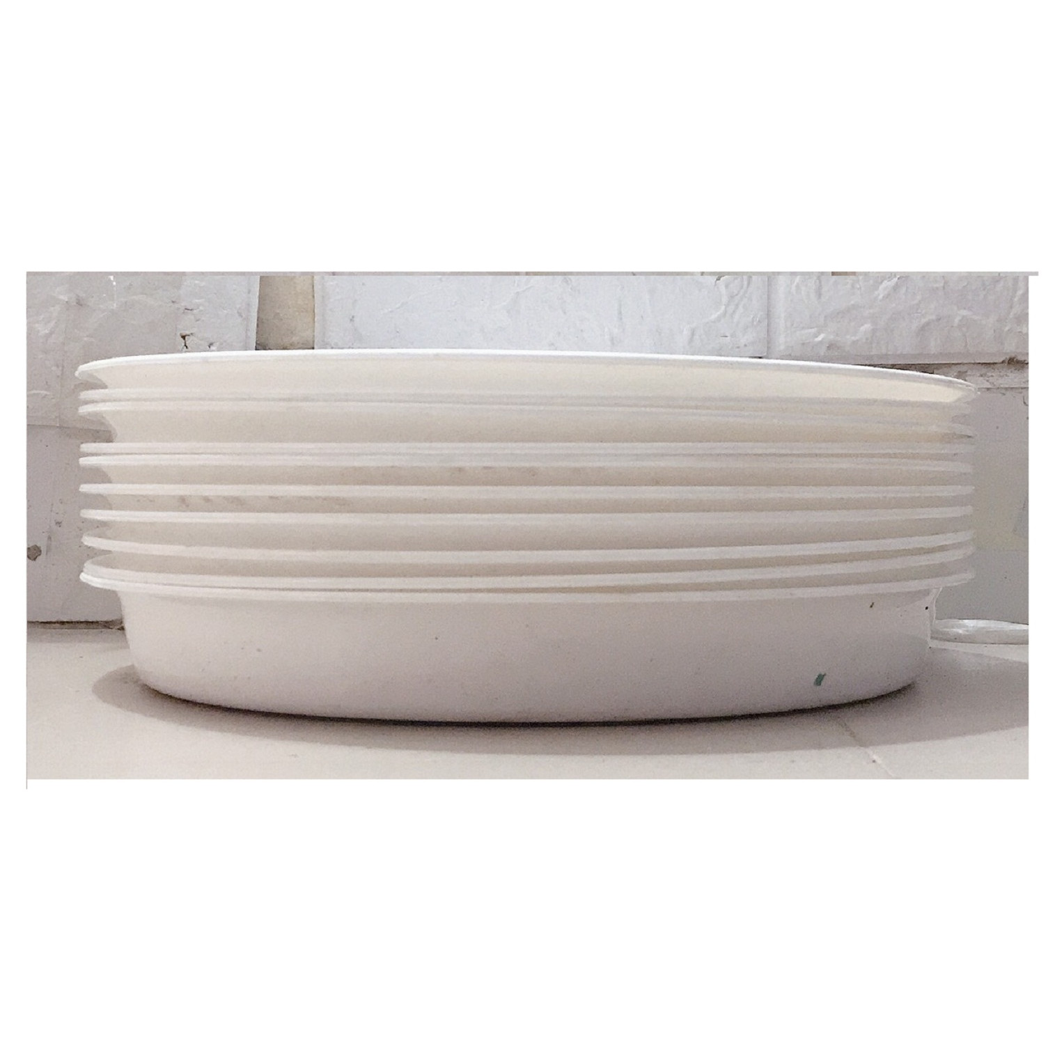 10 Khay Lót Đế Chậu D300 - Màu Trắng