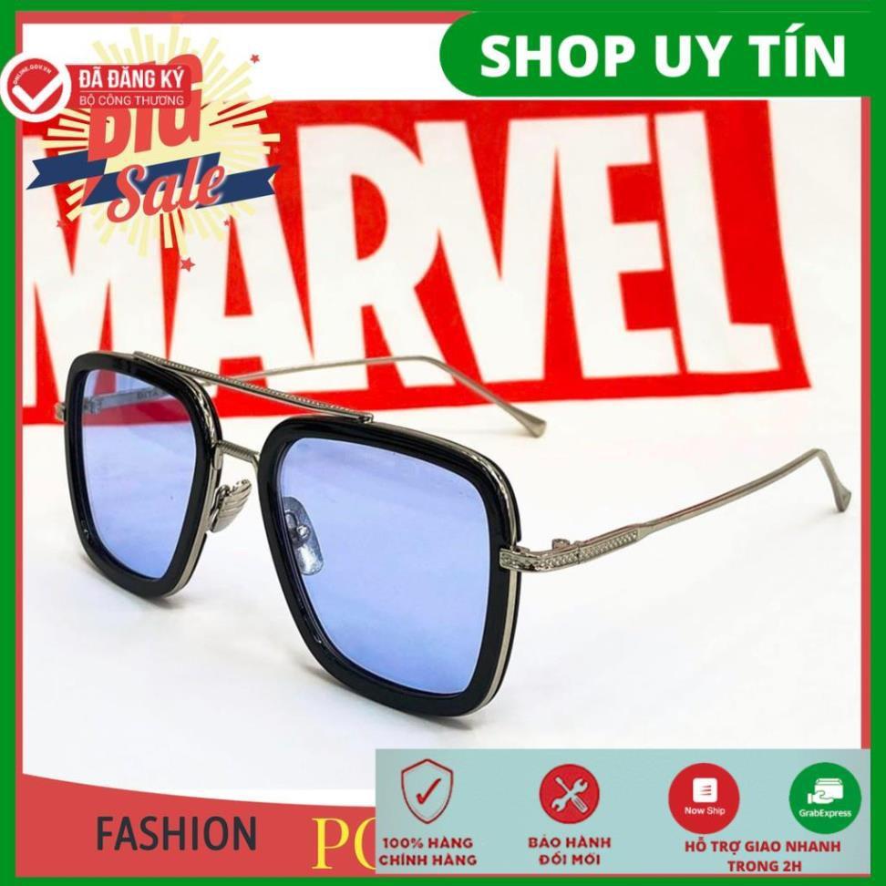 MẮT Kính mát IRON MAN EDITH cao cấp kính râm vuông gọng kim loại Avenger cho NAM HOT TREND