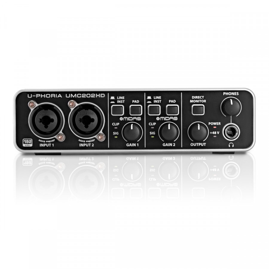 Sound card thu âm Behringer U-PHORIA UMC202HD - Hàng Nhập Khẩu