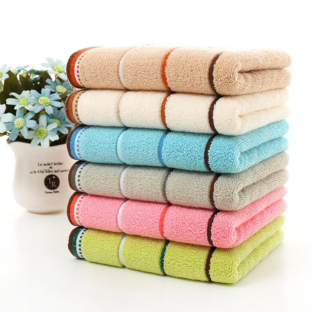 luxuriousion Universal Stripe Cotton Face Towel Absorbention Bathcloth Gift【vollter1