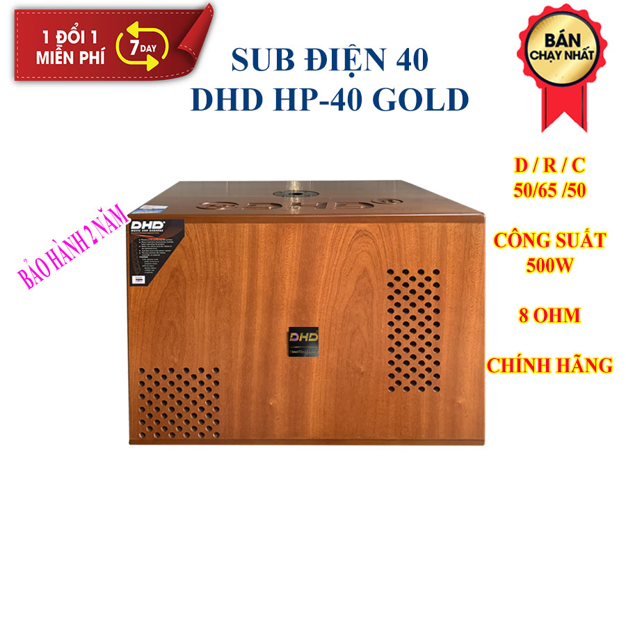 LOA SUB ĐIỆN 4 TẤC DHD HP-40 GOLD SIÊU TRẦM (HÀNG CHÍNH HÃNG)