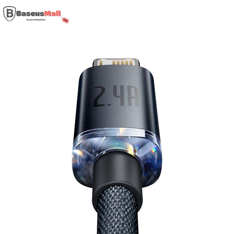 Cáp sạc nhanh Baseus Crystal Shine Series Fast Charging Data Cable USB to l.P 2.4A (Hàng chính hãng