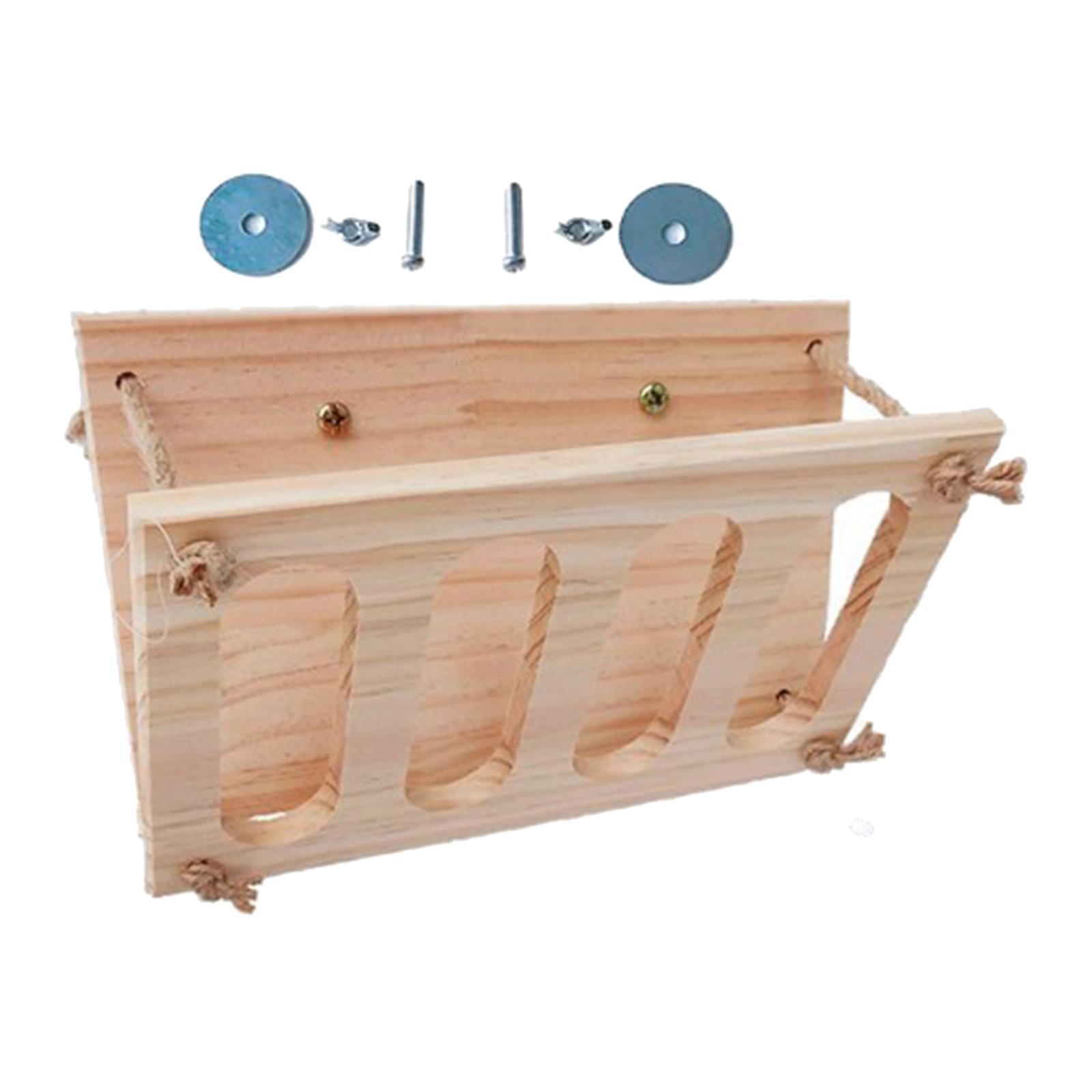 Durable Wood Rabbit Hay Feeder Food Manger Grass Holder Accessories Hamster