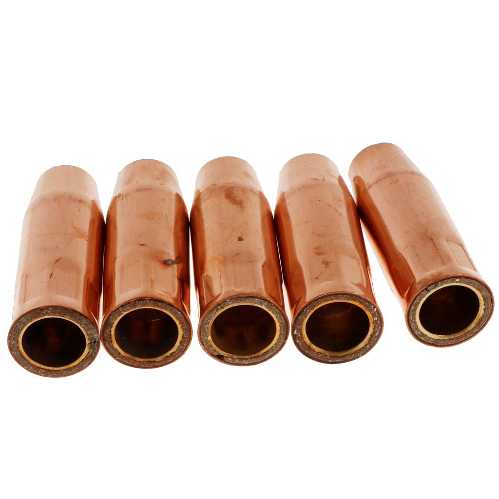 5 Piece 15AK MIG/MAG Welding Torch Contact Tip Gas Nozzle Copper 1.0