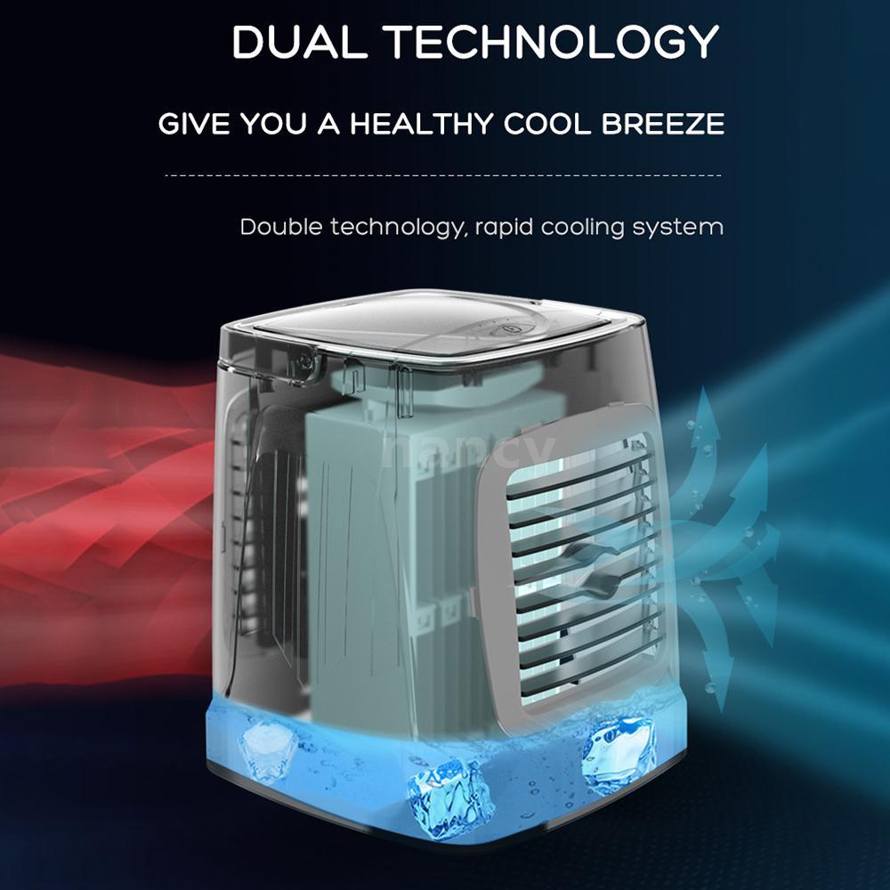 Quạt Điều Hòa Làm Mát Mini Có Chức Năng Phun Sương Và Chức Năng Làm Ẩm Không Khí
