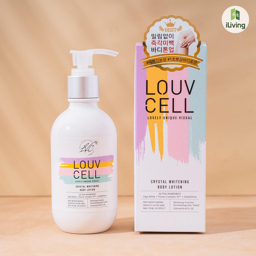 Kem dưỡng ẩm trắng da body Louv Cell Crystal Whitening Body Lotion 250ml LOUDTB250