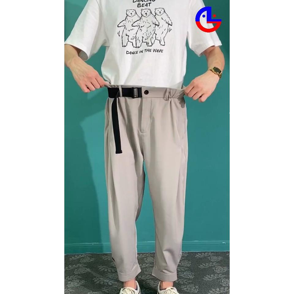 Quần baggy nam Hàn Quốc cao cấp đẹp vải thái co giãn free size