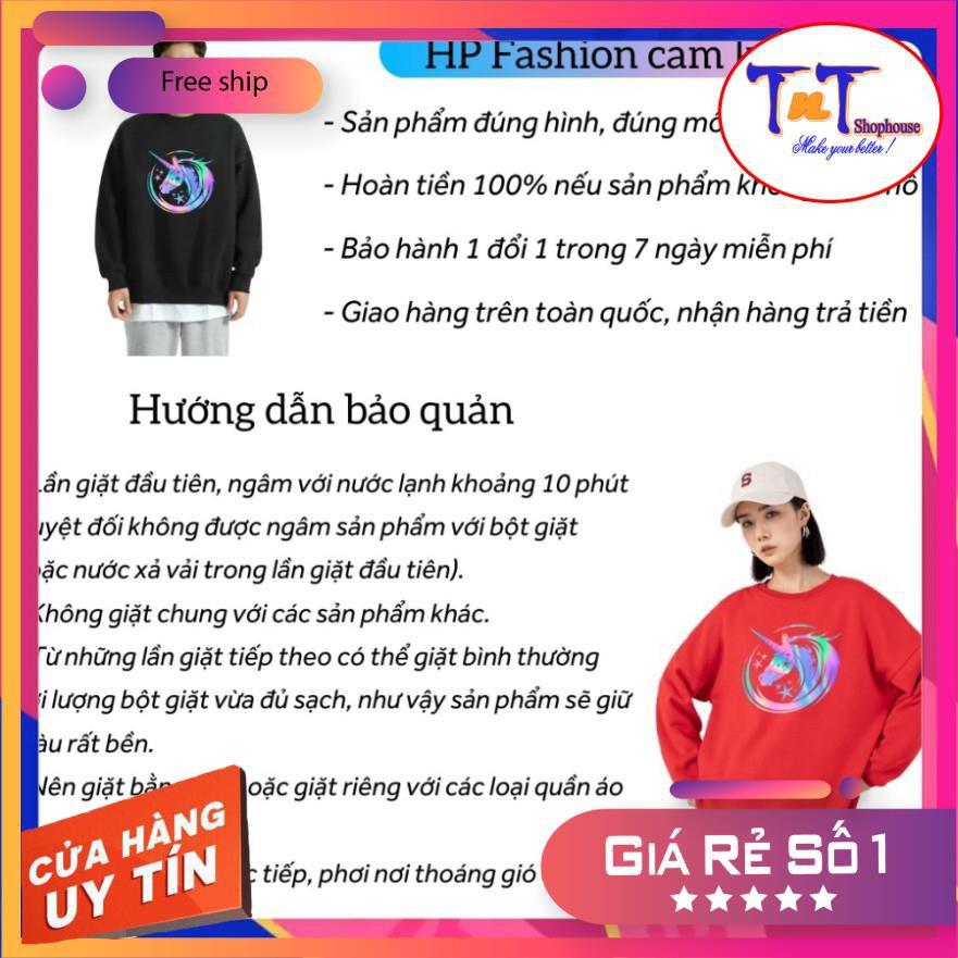 AS37 Áo Sweater Unisex ️/Áo nỉ Ulzzang phản quang unisex dài tay nam nữ - Kì Lân thời trang