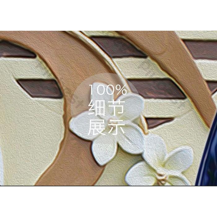 Tranh phong thủy chim công hòa hợp với đàn tranh, Tranh dán tường 3d hiện đại MS958531