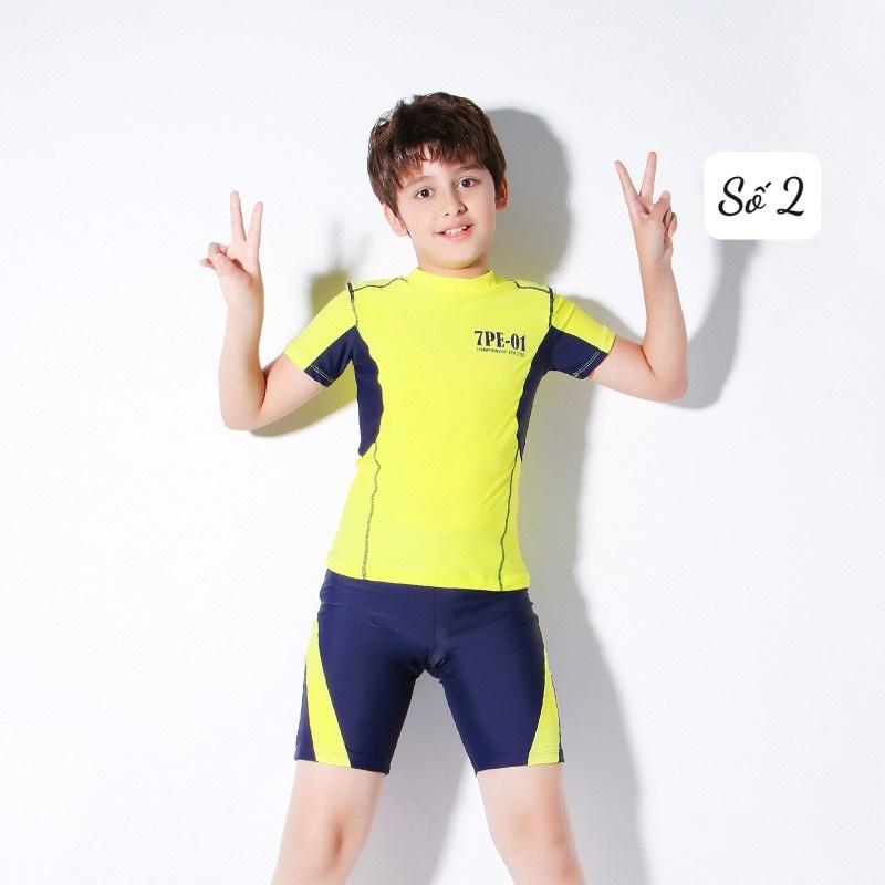 Bộ đồ bơi big size cho bé trai lớn đến 56kg, màu sắc trẻ trung, phom dáng đẹp, chất thun bơi chống nắng, mau khô |m