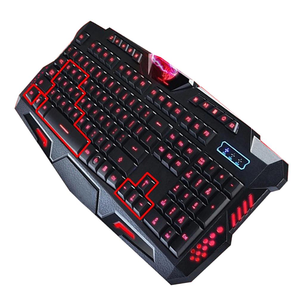 Wired Gaming Mechainal Keyboard with Red  Blue Backlight for Laptop