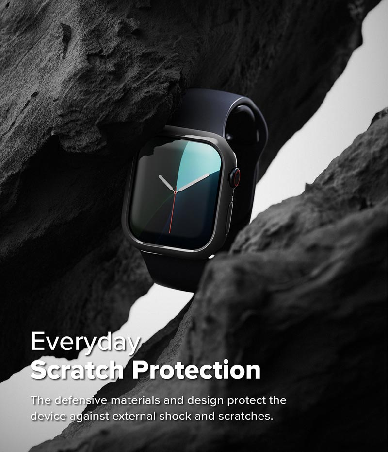 Bộ 2 ốp cho Apple Watch 10 RINGKE Slim 46mm / 42mm - Hàng Chính Hãng - Clear &amp; Light Gray
