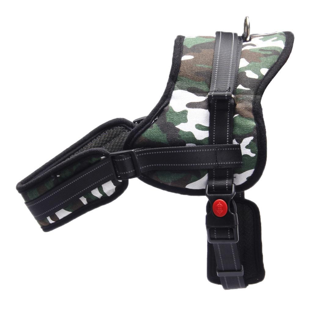 Explosion-proof Dog Puppy Harness Soft Adjustable Reflective Vest White