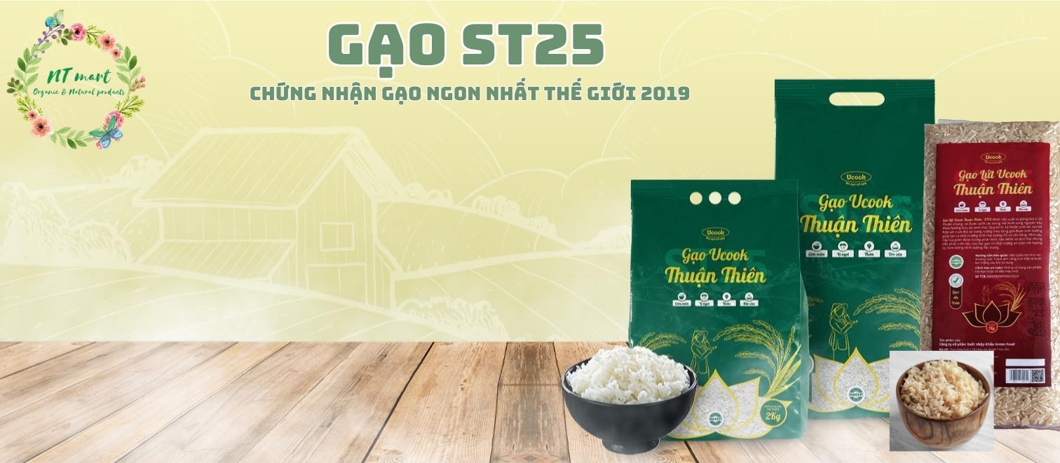 Gạo hữu cơ ST25 - Ucook 2kg