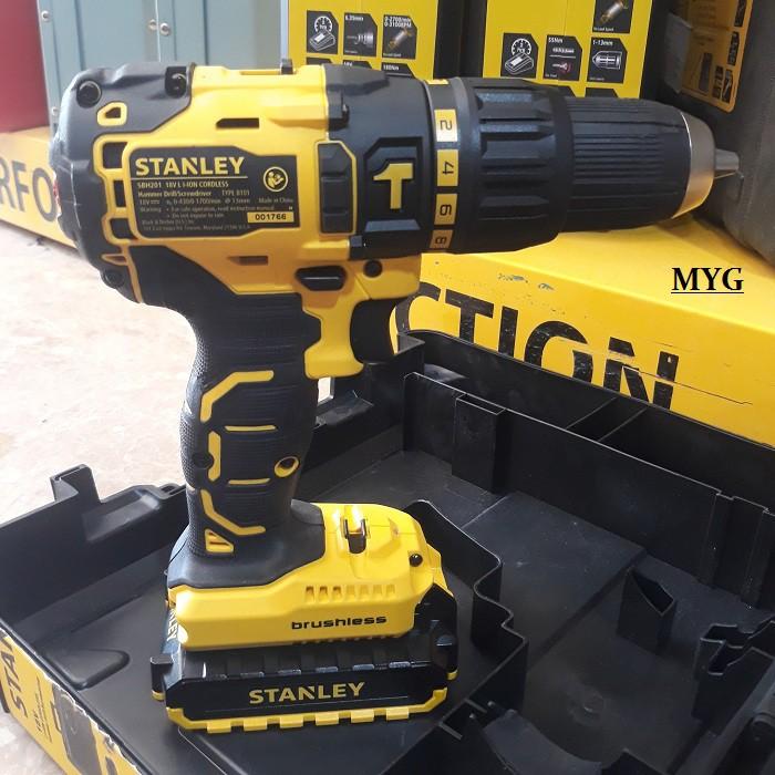 Máy khoan cầm tay 18V- BL Stanley SBH201D2K-B1