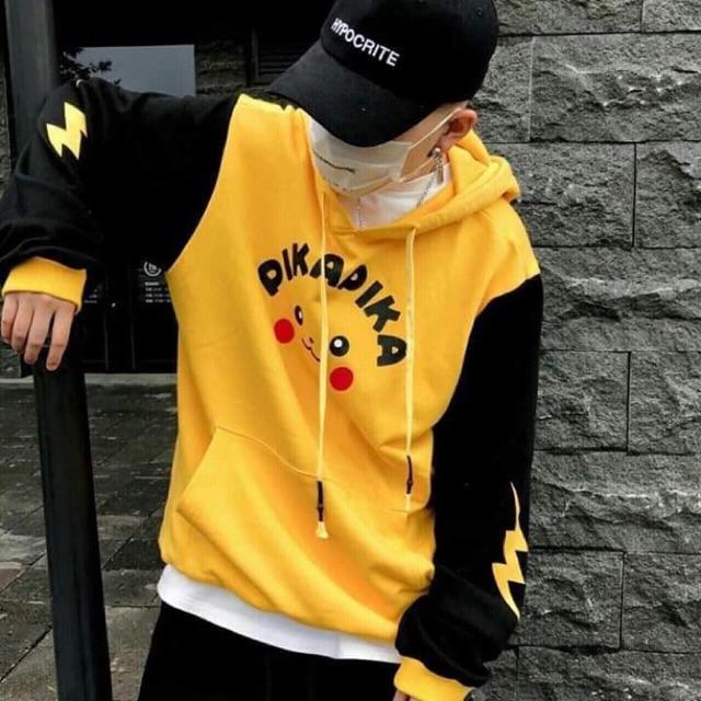 Áo hoodie nam nữ in pikachu