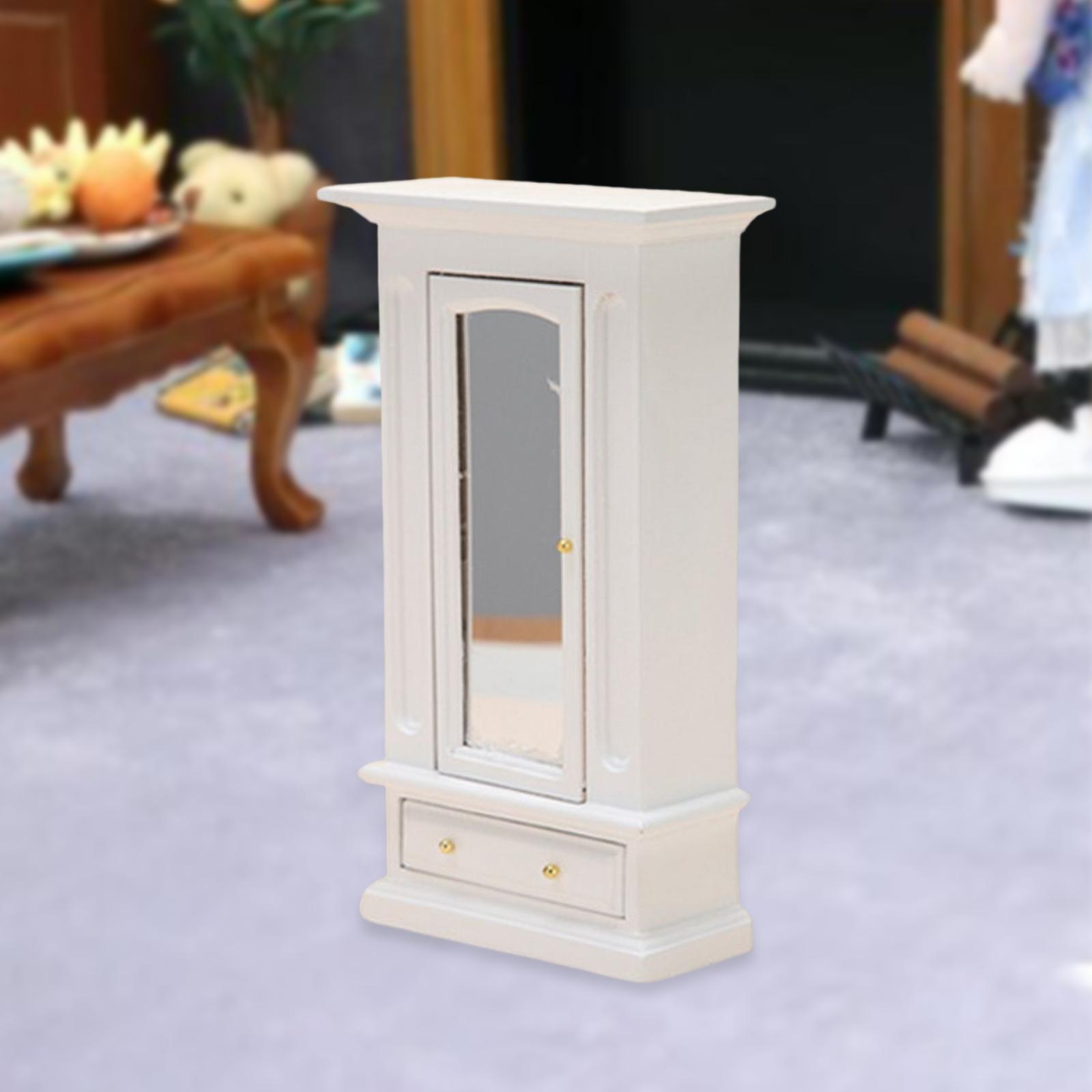 1:12 Dollhouse Wardrobe Storage Stand Model Wooden Model Accessory