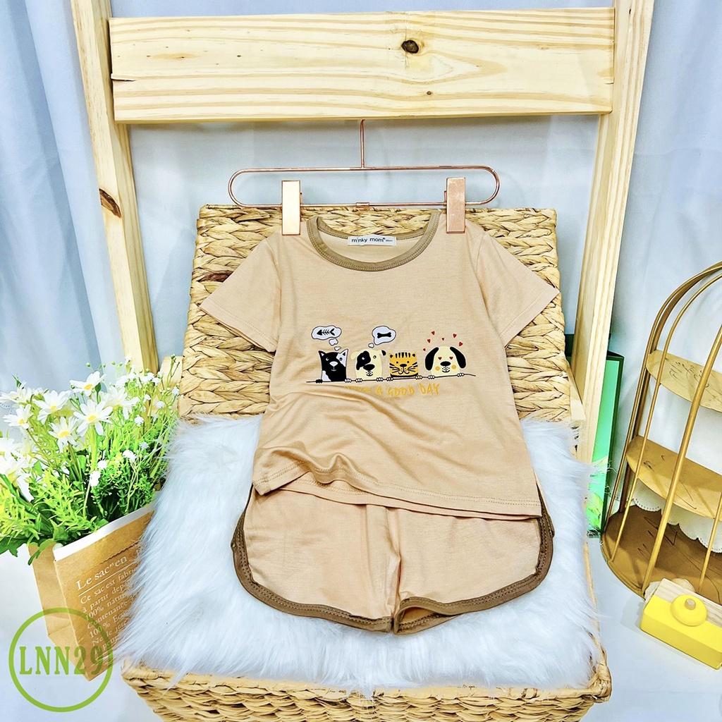 Bộ Cộc Tay Cho Bé LNN29 Đồ Bộ Thun Lạnh Cao Cấp Mềm Mịn Thoáng Mát Hàng Chuẩn Loại 1 MINKY MOM Dễ Chịu, Thoải Mái Cho Bé