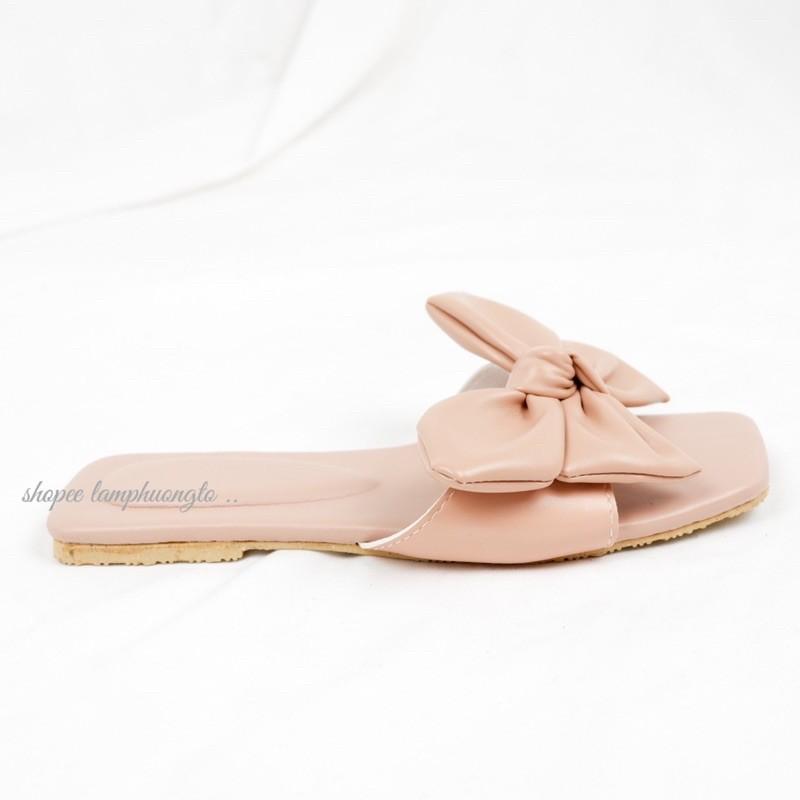 Dép thời trang nơ đôi to