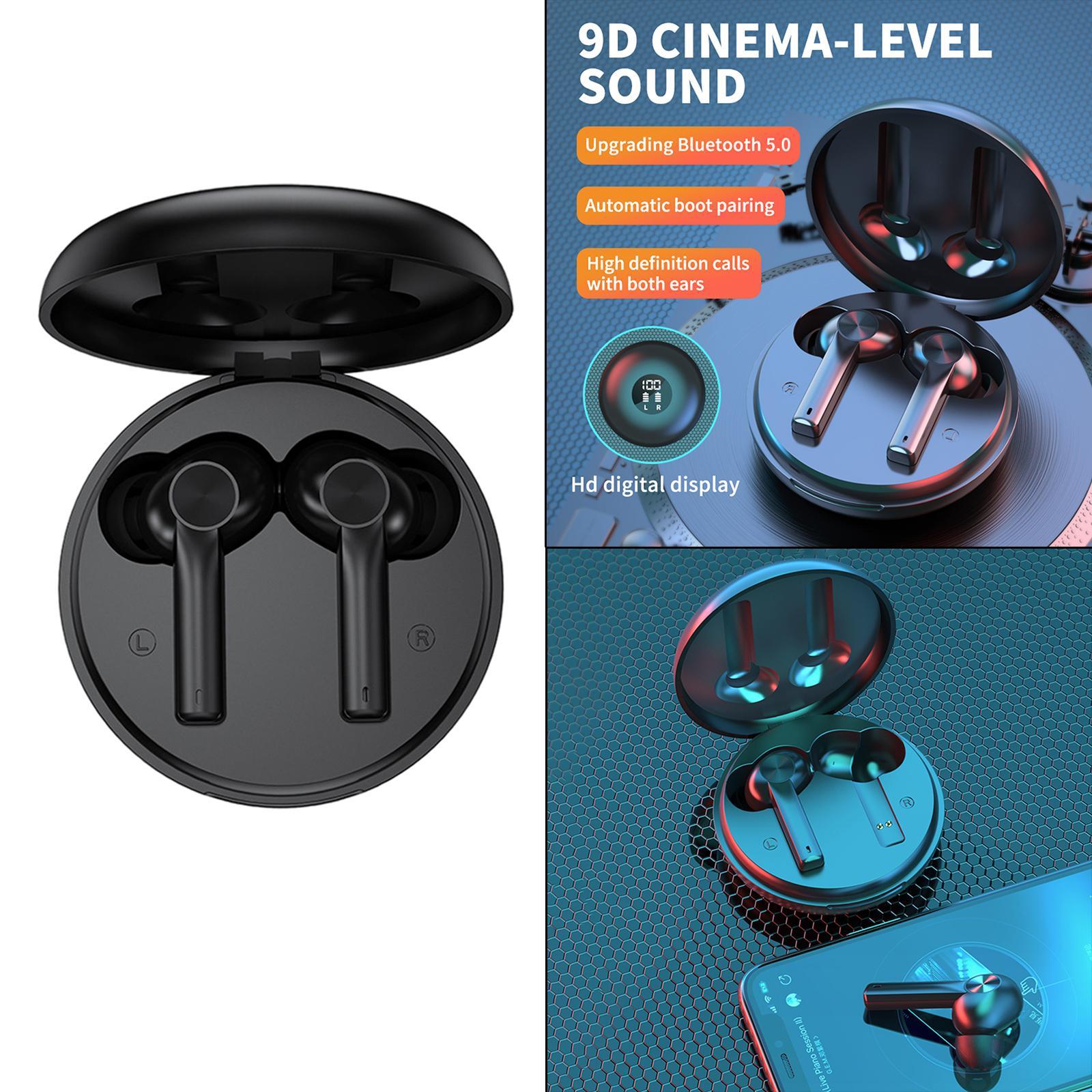Wireless Earbuds Stereo Sound Headphones in Ear LED Digital Display Compatible with IOS/Android for Sport Running Workout Gaming