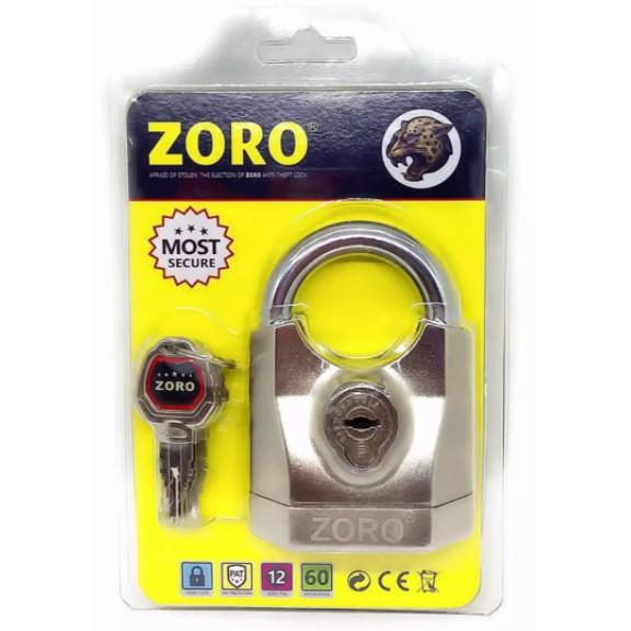 Ổ Khóa Zoro Chống Cắt Có Còi Báo Động Tặng Kèm Pin