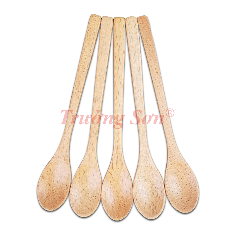 Muỗng Gỗ Cao Cấp - Muỗng Beech Búp Sen - Đồ Dùng Gỗ Nhà Bếp Chất Lượng Cao