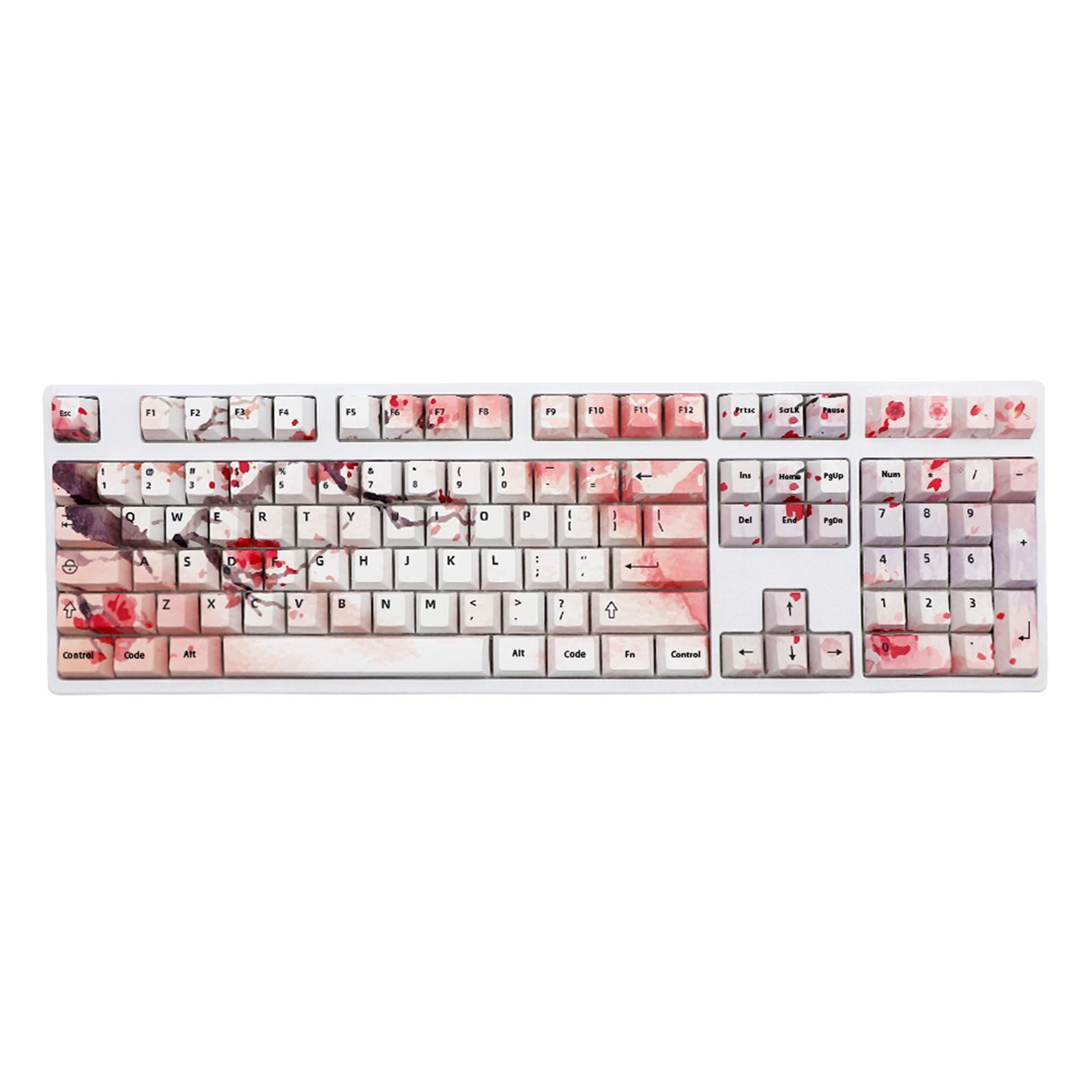 PBT 108 Keys Keycaps Cover, for 61 87 98 Gaming Mechanical Keyboard, Professional, Exquisite Spare Parts, Accessories