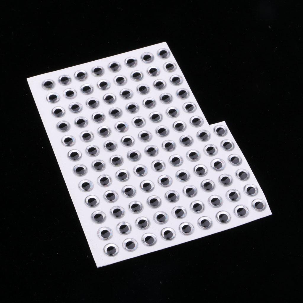 100pcs Fishing Lure Eyes Holographic Self Adhesive Eyes 3D Fish Eye DIY