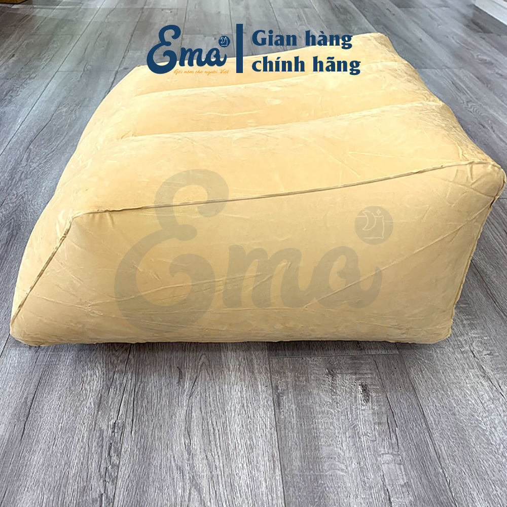 Gối kê chân bơm hơi cho người suy giãn tĩnh mạch KT 63x60x32cm - Hàng nhập khẩu - Gác chân, tựa lưng thoải mái - Gấp gọn tiện mang theo