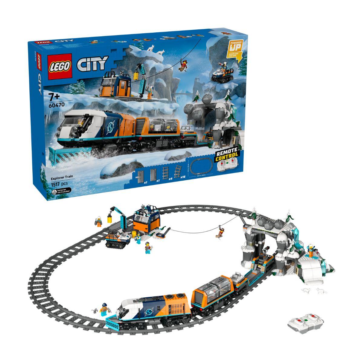 LEGO CITY 60470 Đồ Chơi Lắp Ráp Tàu Lửa Khám Phá Bắc Cực (1517 chi tiết)