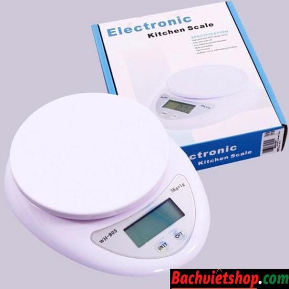Cân tiểu ly điện tử nhà bếp cao cấp định lượng 1g - 5kg, cân làm bánh độ chính xác cao kèm 2 viên pin AA