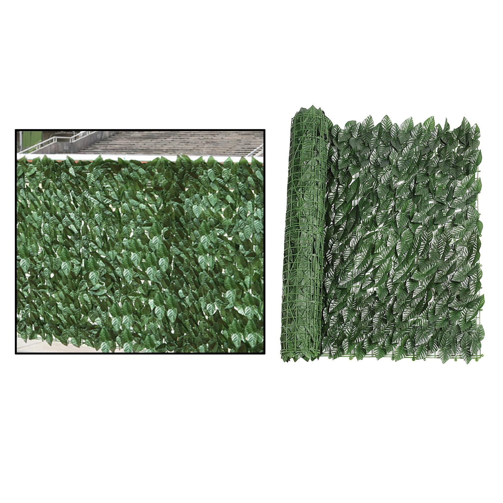 Artificial Faux Leaf Privacy Fence Screen Hedge Garden Decor 3Meter