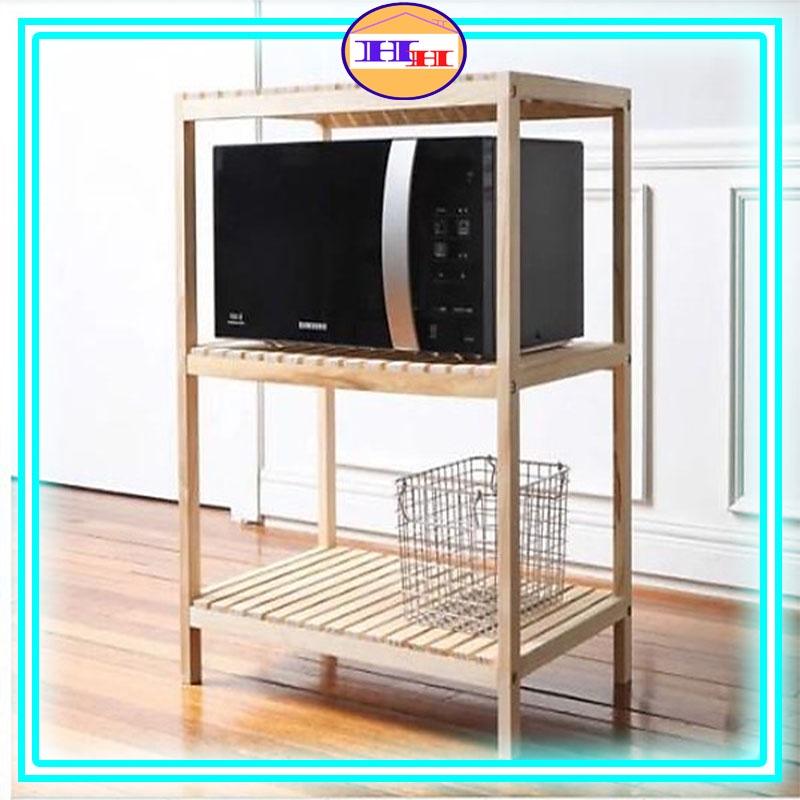 Kệ để lò vi sóng bằng gỗ thông nhiều kích thước