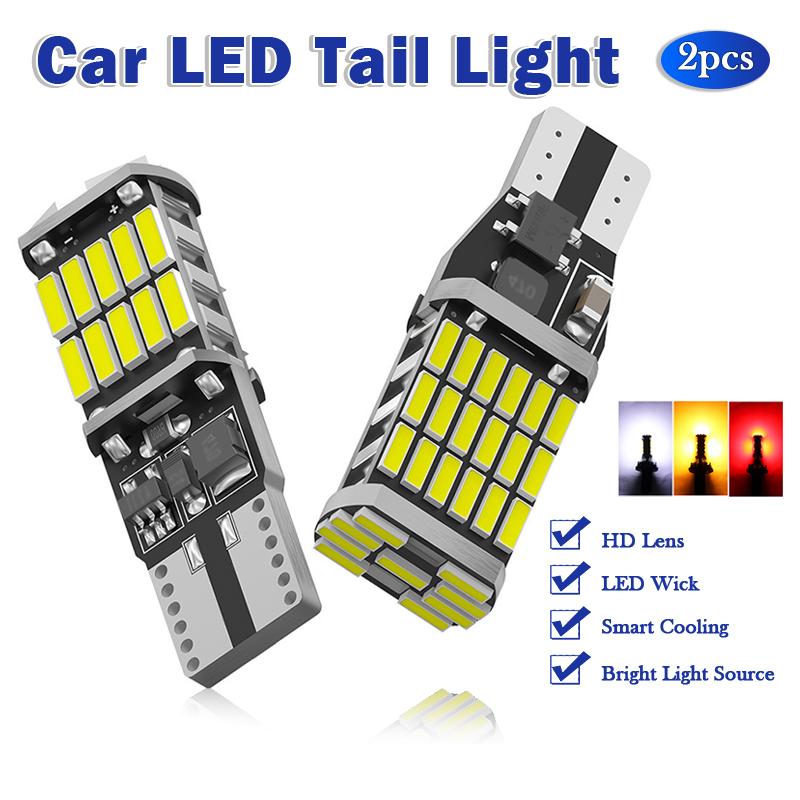 Đèn Phanh Xe Hơi Bóng đèn LED lùi xe siêu sáng T15 W16W 921 45 SMD 4014 cho ô tô 360° Dài 25 mm Dài 25 mm