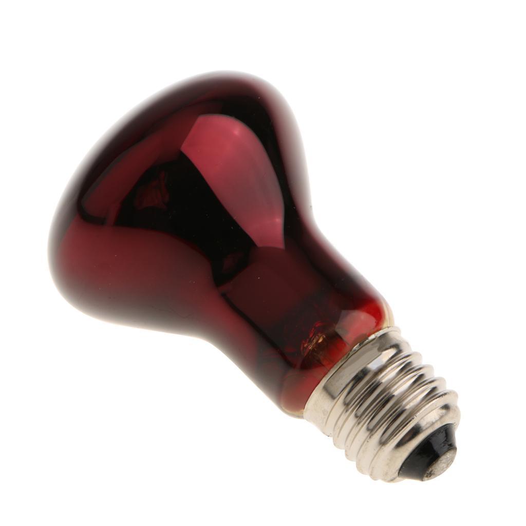 4x Heat Lamp Heating Infrared Bulb, Red Pet Light UVA Spot Lamp for Reptile