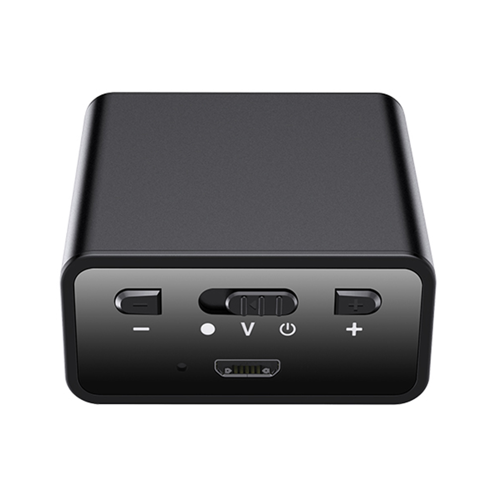 Máy ghi âm nhỏ Q65 Hình chữ nhật Dictaphone nghe nhạc MP3 Sạc USB phát lại giọng nói Đen