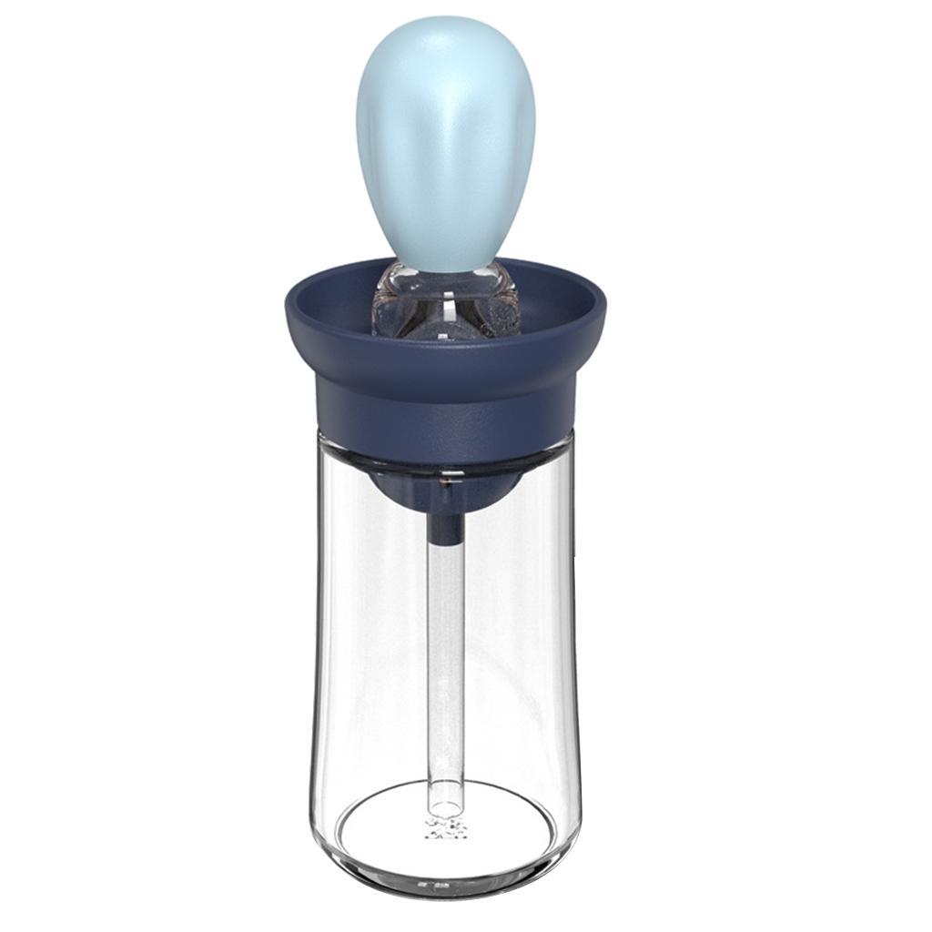 2 Pieces Glass Oil Bottle with Silicone Brush for Frying Barbecue Cooking