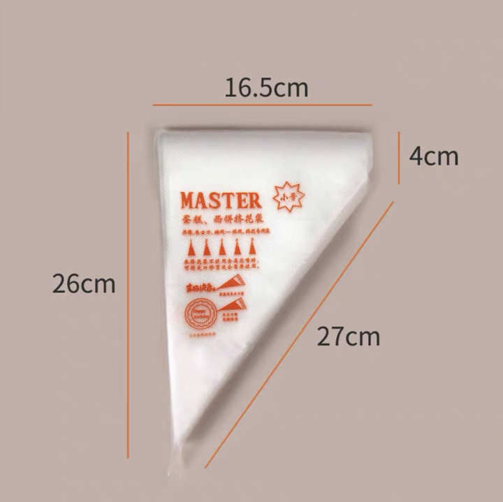 Bộ 100 Túi Xịt Kem Tươi MASTER Chuyên Dụng Bắt Bông Kem Trang Trí Bánh, Pha Chế - T0140