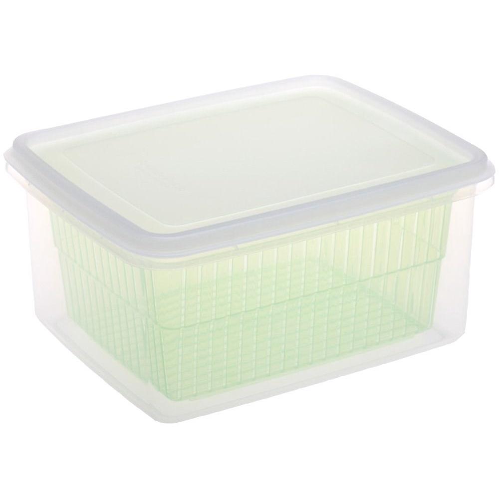 Hộp đựng thực phẩm 2 lớp 5L Kiyohara Nhật Bản nhựa dẻo cao cấp dùng lò vi sóng và tủ đông lạnh