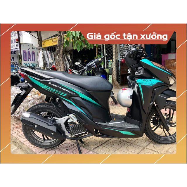 Tem rời Vario 2018 chất liệu Crom dán xe đen nhám
