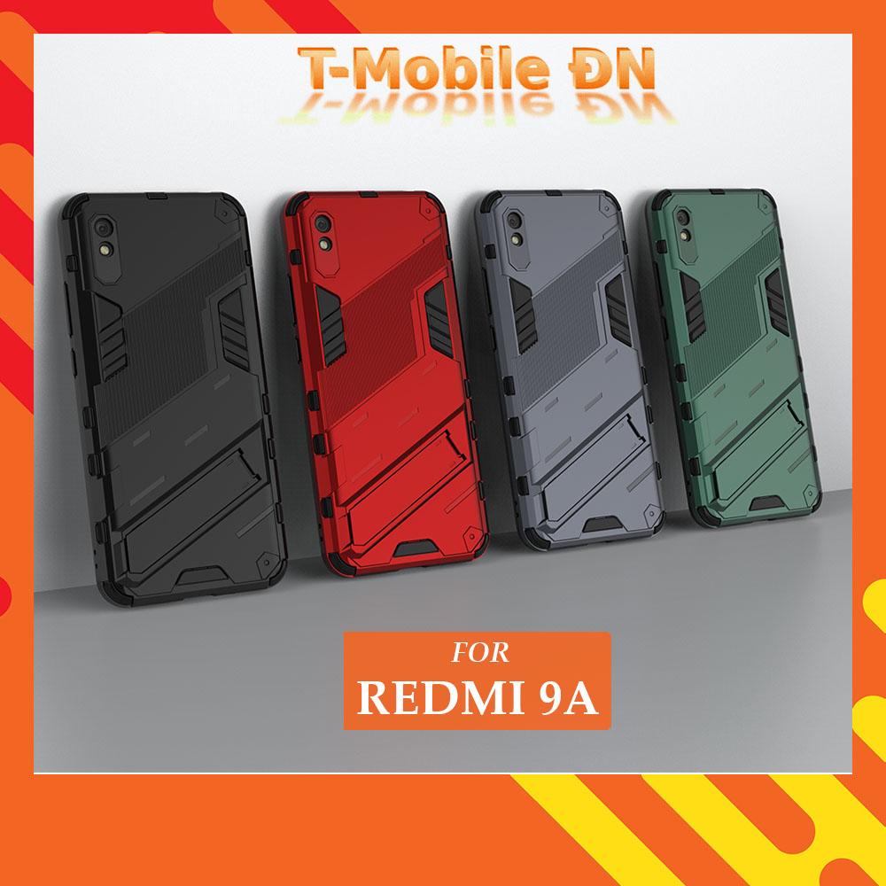 Ốp lưng cho Xiaomi Redmi 9A, Ốp chống sốc Iron Man PUNK cao cấp kèm giá đỡ cho Redmi 9A