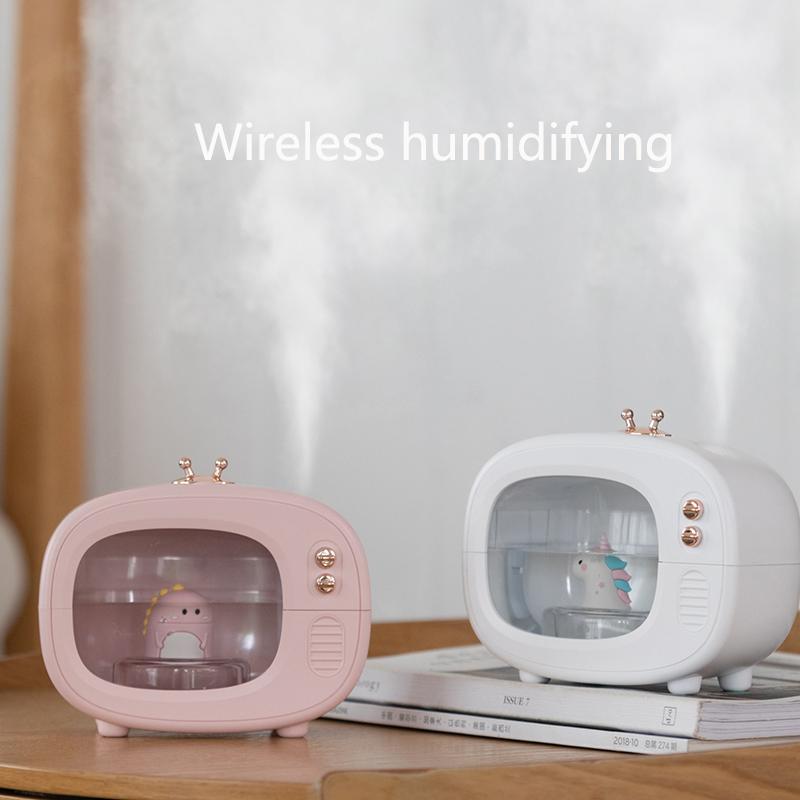 Di Động 400Ml Máy Tạo Độ Ẩm Không Dây Adroable TV Máy Phun Sương Tạo Độ Ẩm Hương Thơm Khuếch Tán USB Siêu Âm Không Humidificador Với Bầu Không Khí Đèn