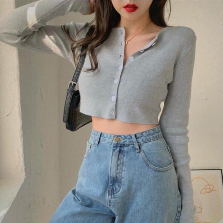 Áo Croptop YAN Tay Dài Nữ