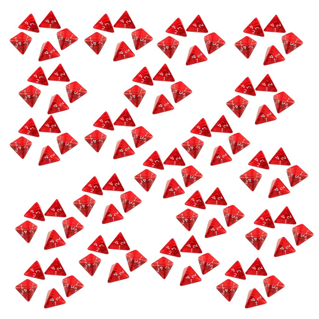 100 Viên Đá Quý Mặt Nhiều Hình Xúc Xắc Đa Diện Xúc Xắc D4 Cho D & D Trpg Trò Chơi