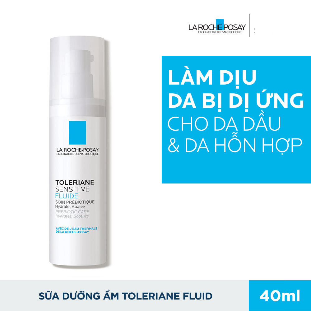 Sữa Dưỡng Ẩm Làm Dịu Tức Thì Cho Da Rất Nhạy Cảm Dị Ứng La Roche Posay Toleriane Sensitive Fluide 40ml